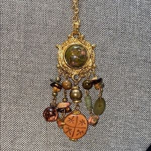 Long Express Necklace with Beautiful Pendant